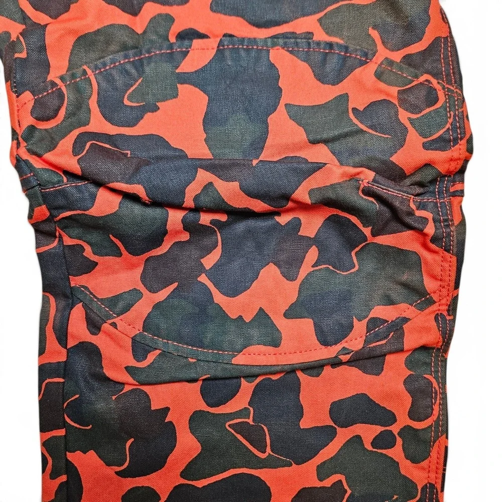 GStar Raw 5622 3D Jean 30 x 32 Tapered COJ Blaze Orange Black Camo Cotton Canvas